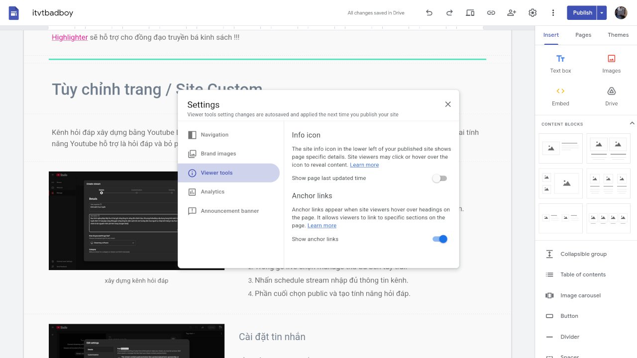 cach chep kinh bang google site